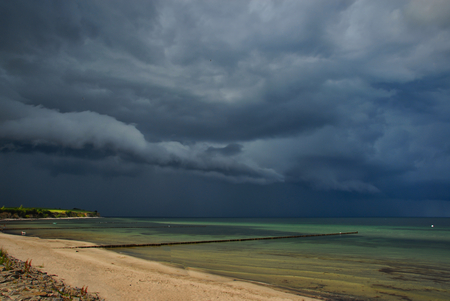 Thunderstorm over the Baltic Seaの写真素材