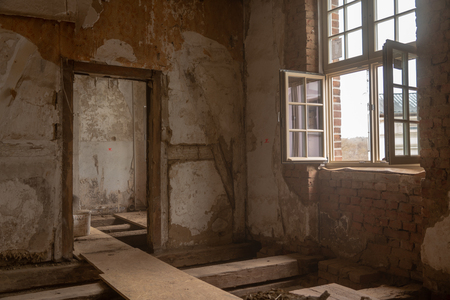 a very old house is extensively renovatedの写真素材