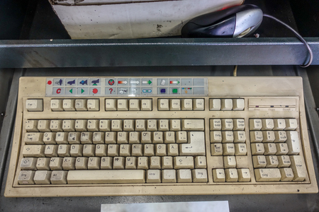 a very dirty computer keyboard