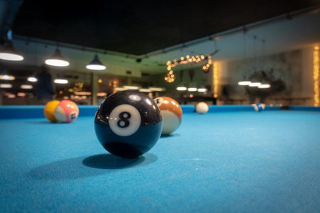 Billard balls before kickoffの写真素材