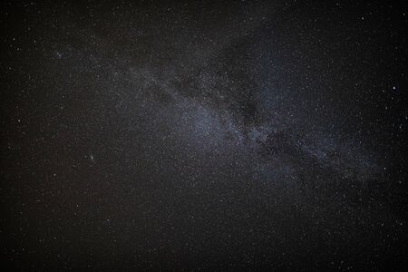 the Milky Way can be seen very well in the starry skyの写真素材