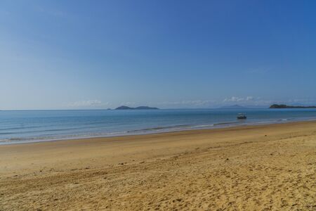 the paradisiacal beach of Mission Beach in the north of Australiaの写真素材