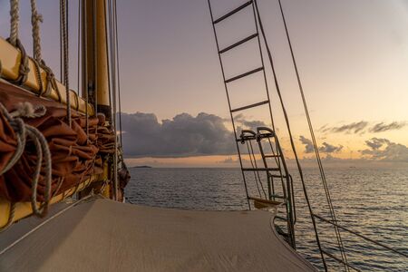 from a sailing ship you can watch the beautiful blue sea in Australia