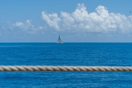 from a sailing ship you can watch the beautiful blue sea in Australia
