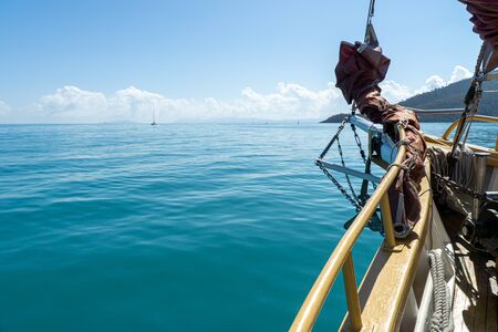 from a sailing ship you can watch the beautiful blue sea in Australia
