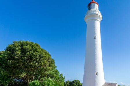 Split Point Lighthouse is a lighthouse close to Aireys Inlet, a small town on the Great Ocean Road in Victoria, Australia. The Great Ocean Walk leads to the lighthouse.の写真素材