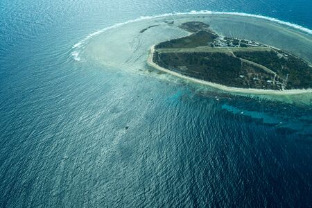 Aerial view of Lady Elliot Island in Queensland, Australia.の写真素材