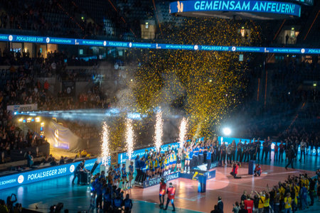 The Volleyball Cup Final in the SAP Arena in Mannheimのeditorial素材