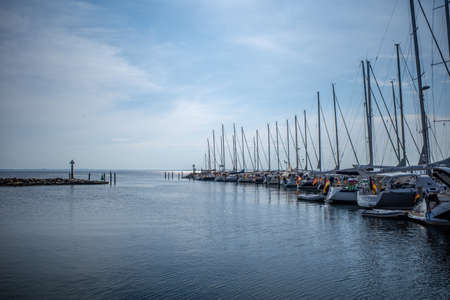 the marina of Timmendorf on the island of Poelの写真素材