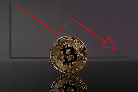a bitcoin coin is facing a negative chart