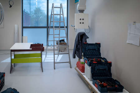 in a hospital an operating room is newly built and furnishedの写真素材