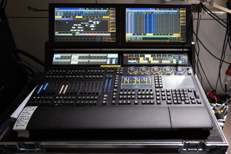 one large light mixer controls the lighting