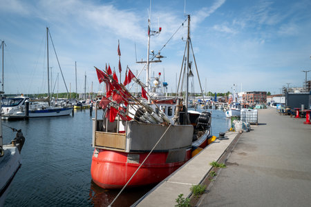 In the harbor are the boats of the fishermen