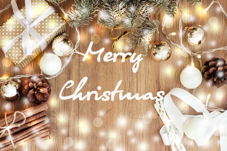 Merry christmas. Gift. Christmas mood. New Year Card Holidaysの写真素材