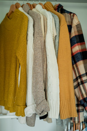 Warm autumn clothes.