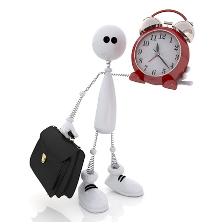 The white person the businessman hurries for work.の写真素材