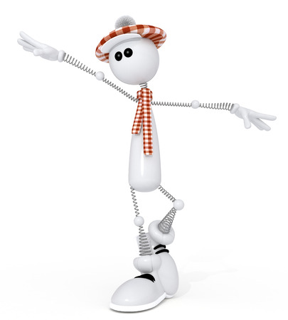 The dancing little man の写真素材