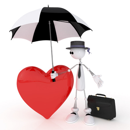 Romantic condition of the character before appointment.の写真素材