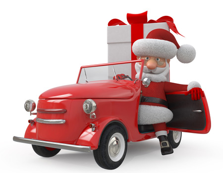 Delivery of gifts on New Year's Eveの写真素材