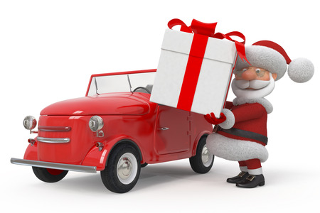 Delivery of gifts on New Year's Eveの写真素材