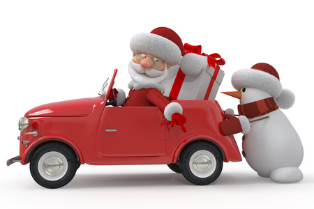 Delivery of gifts on New Year's Eveの写真素材