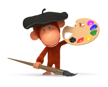 The primacy draws a brush about a political swarmの写真素材