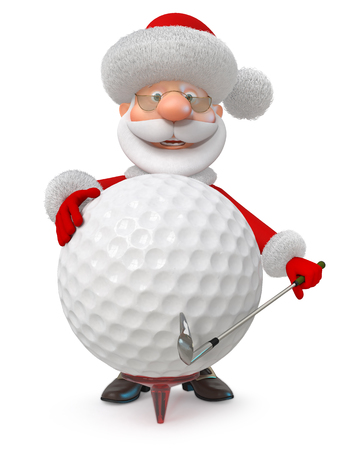 3d illustration the fairy tale character plays golfの写真素材
