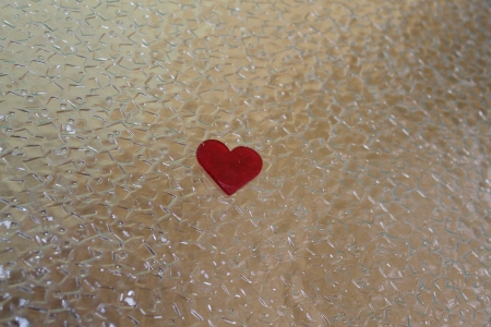 A red heartの写真素材