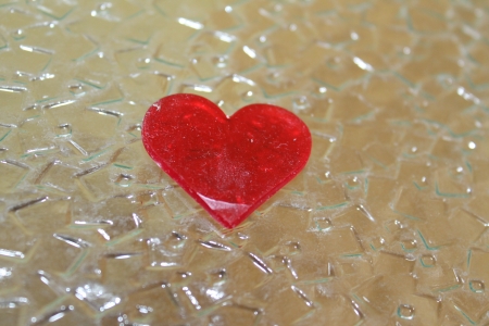 A red heartの写真素材