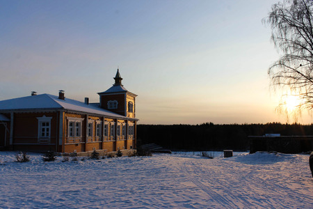 The monastery on the lakeのeditorial素材