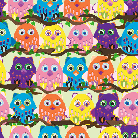 seamless owlの写真素材