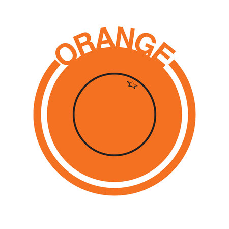 round orange  with textのイラスト素材