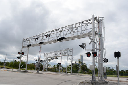 rail road crossingの写真素材