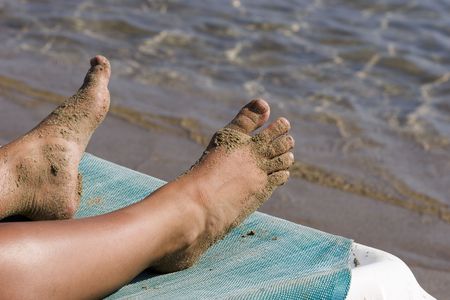 Relaxing on the beach