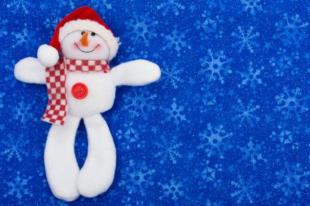 A snowman on a snowflake background, snowmanの写真素材