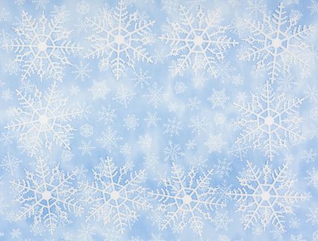 Snowflakes on a blue background, snowflake backgroundの写真素材