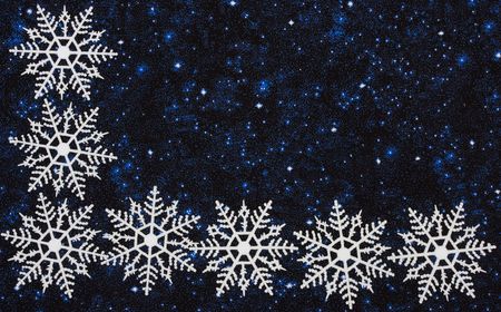 Snowflakes on a blue background, snowflake background