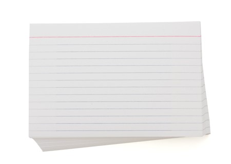 A blank stack of index cards with copy space for your text