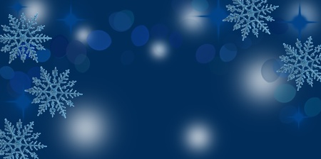 Snowflake border on a blue background, winter timeの写真素材