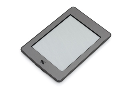 A touch e-reader isolated on white