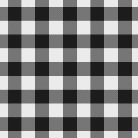 White and Black Plaid Fabric Background that is seamless and repeatsの写真素材