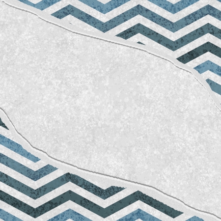 Blue Chevron Torn  Background for your message or invitation with copy-space in the middleの写真素材