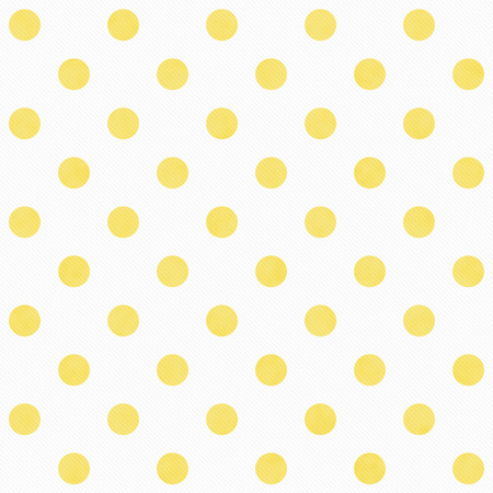Yellow and White Large Polka Dots Pattern Repeat Background that is seamless and repeatsの写真素材