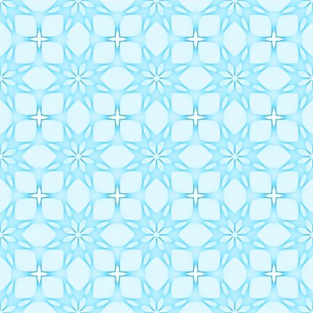 Pale blue flower mosaic detailed seamless and repeat textured pattern background