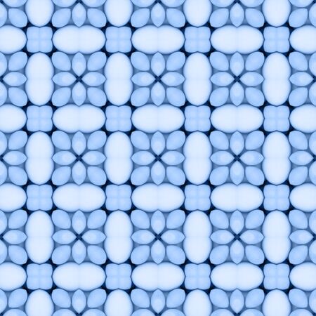 Pale blue flower mosaic detailed seamless and repeat textured pattern background