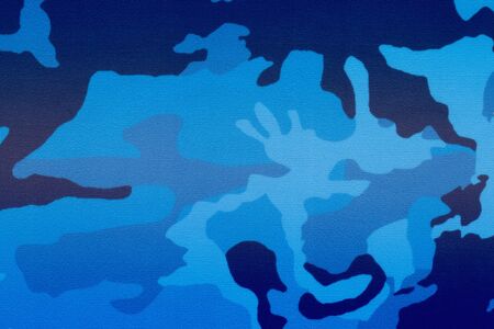 Blue knit digital camo textured material background with copy space for message or use as a texture の写真素材