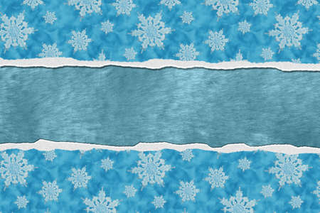 Winter border snowflake blue and white with copy space for your winter or snowing message