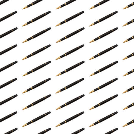 Black and gold Pen on seamless background that repeats for your write or writer messageの写真素材
