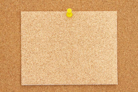 Blank gold glitter greeting card on a bulletin board for your client messageの写真素材