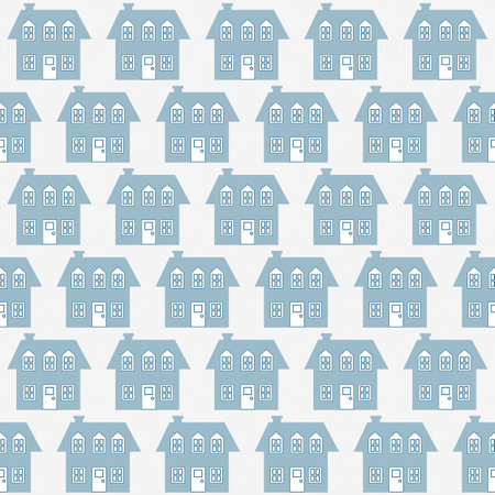 Illustration house background that repeats and seamless for real estate messageの写真素材